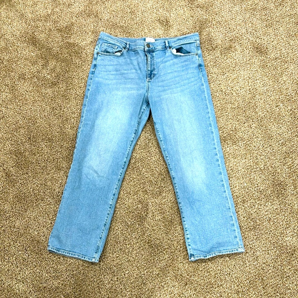 Woman Blue denim straight jeans